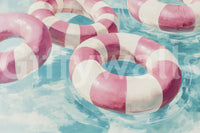 Floating into Relaxation mural with peaceful gradients

