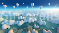 Surreal sky mural for serene ambiance


