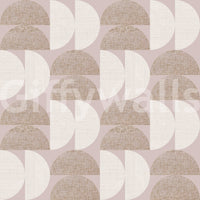 Mid Century Wallpaper in orange and grey palette

