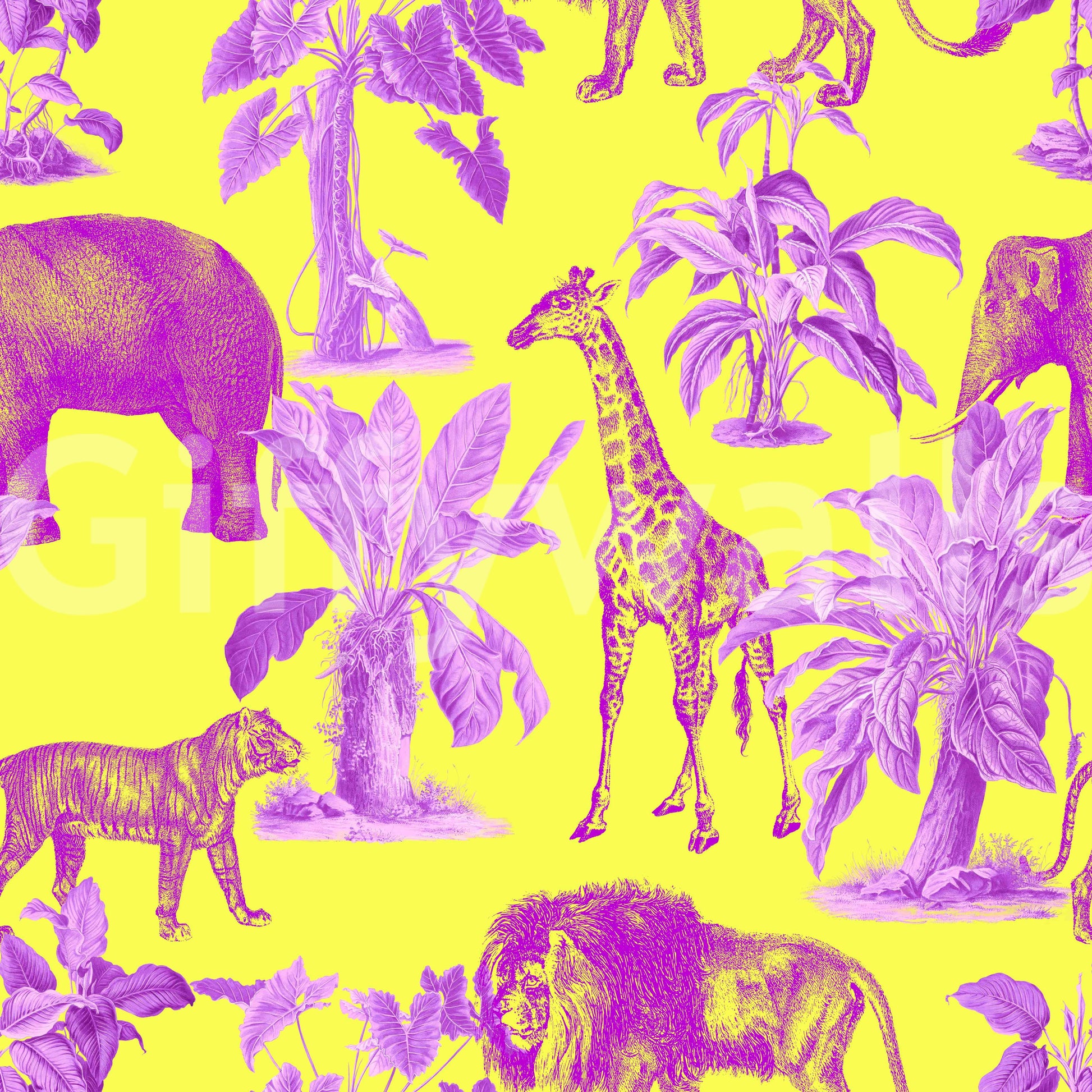 Elegant and earthy wallpaper with forest motif

