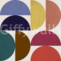 Painterly wall mural with mixed media look

