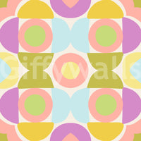 Bold, colorful Kaleidoscope Kisses wallpaper for accent walls

