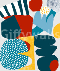 Bold and inspiring wall mural with energetic and colorful design

