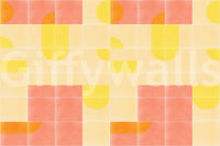 Geometric tile mural bringing retro flair and style to walls

