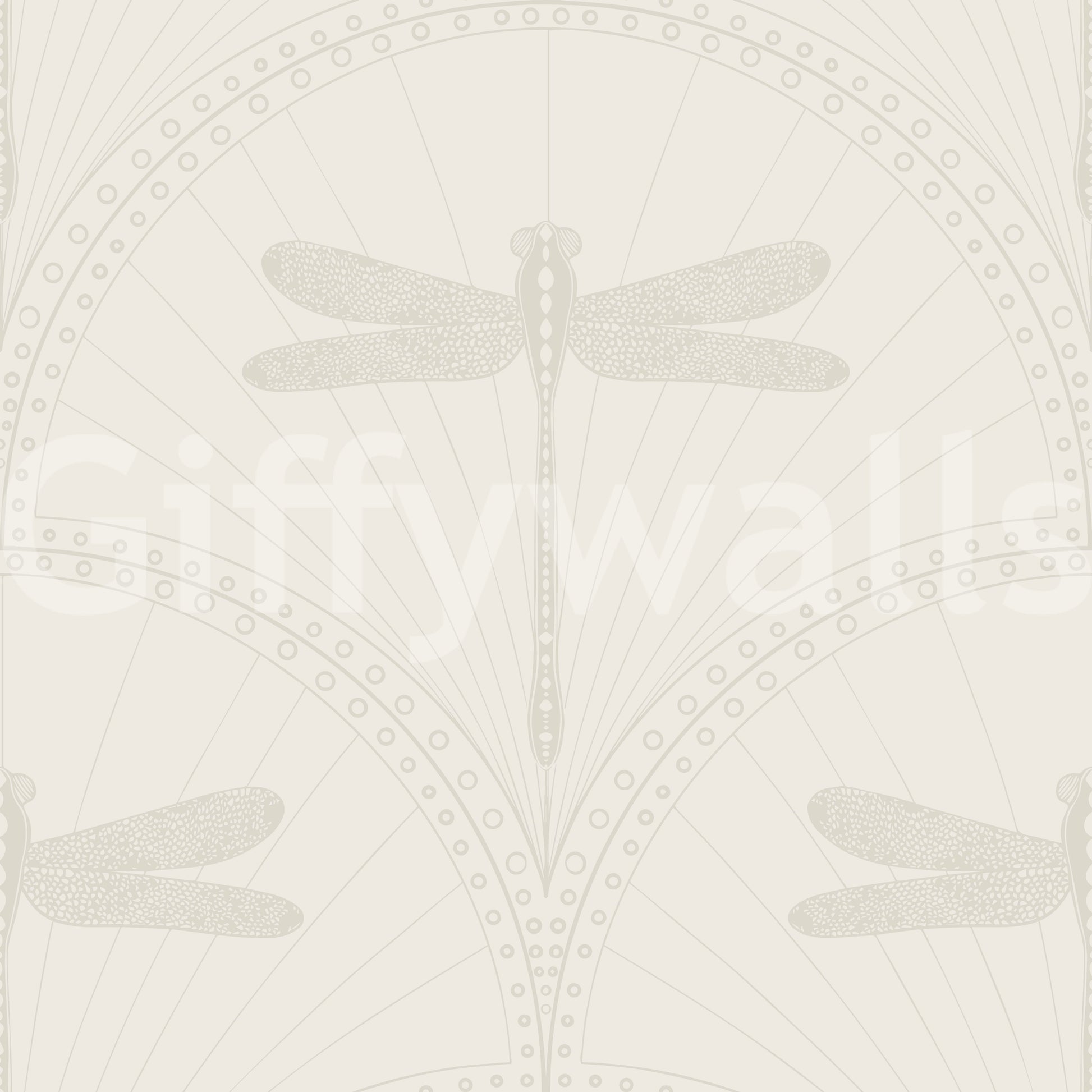 Stylish Art Deco dragonfly wallpaper for a sophisticated space

