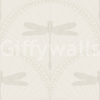 Stylish Art Deco dragonfly wallpaper for a sophisticated space

