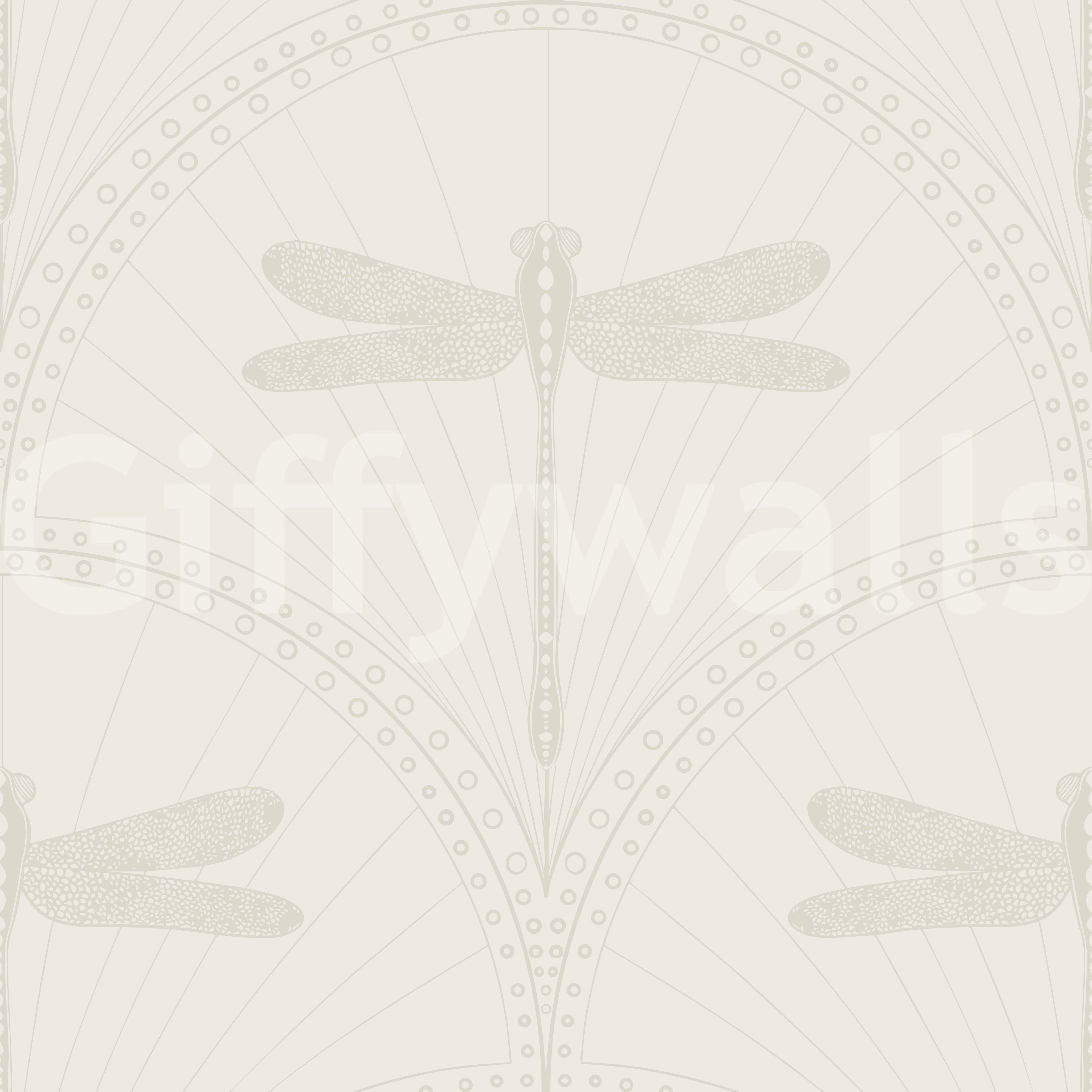 Stylish Art Deco dragonfly wallpaper for a sophisticated space


