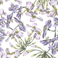 Elegant floral mural in soft hues
