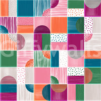 Modern children’s wallpaper design
