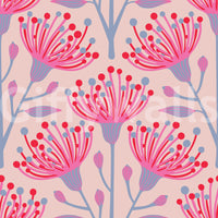 Floral wallpaper with a rich, painted feel.

