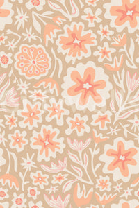 Floral wallpaper with a soft, harmonious feel.

