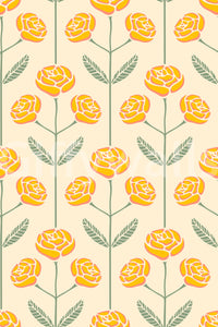 Floral wallpaper with a gentle, painterly feel.

