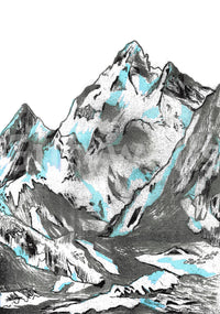 Abstract patterns of ice cracks or snowdrifts.
