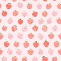 Sweet and inviting strawberry print for walls.

