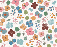 Captures the essence of a lively, blooming garden.
