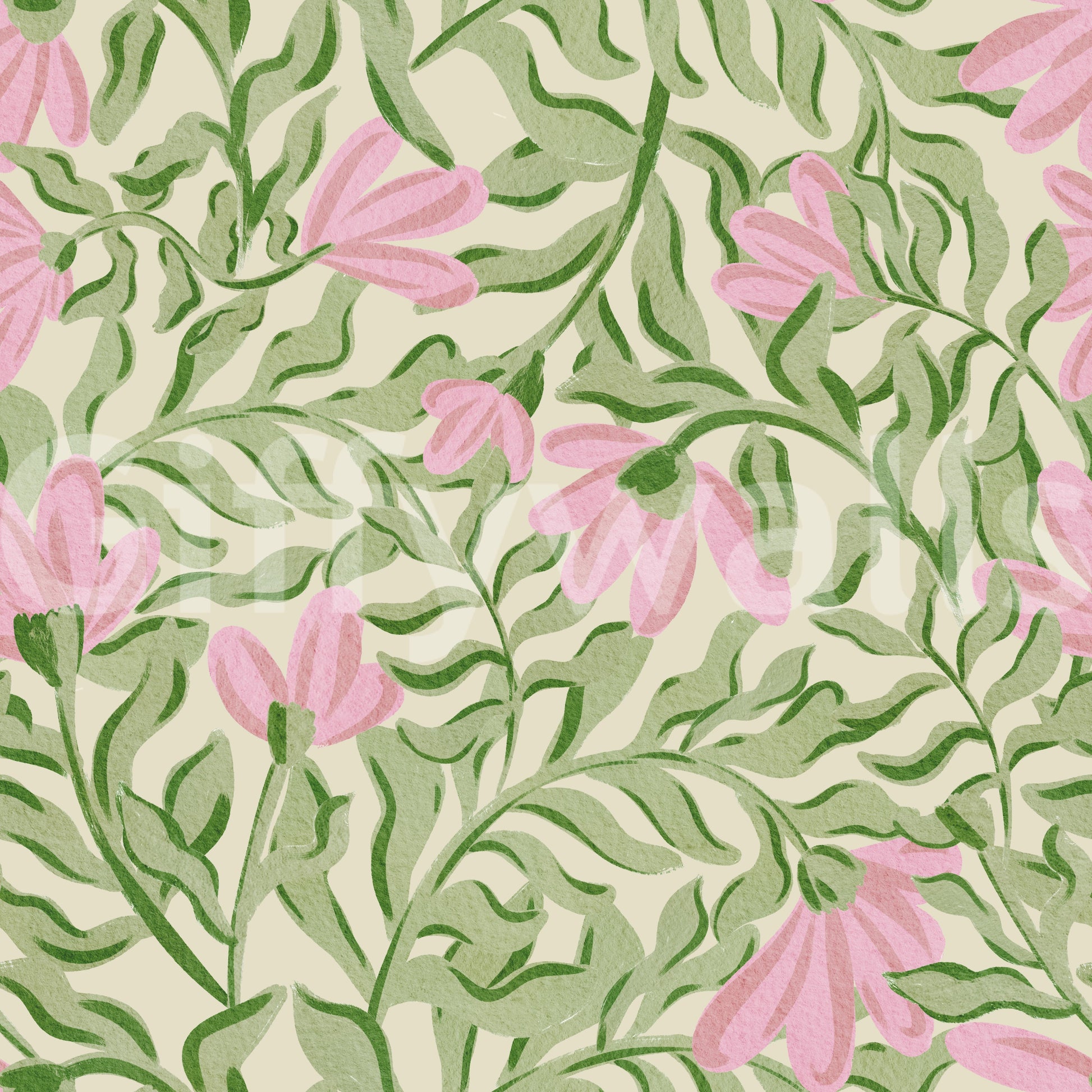 Wallpaper with a soft and elegant design.

