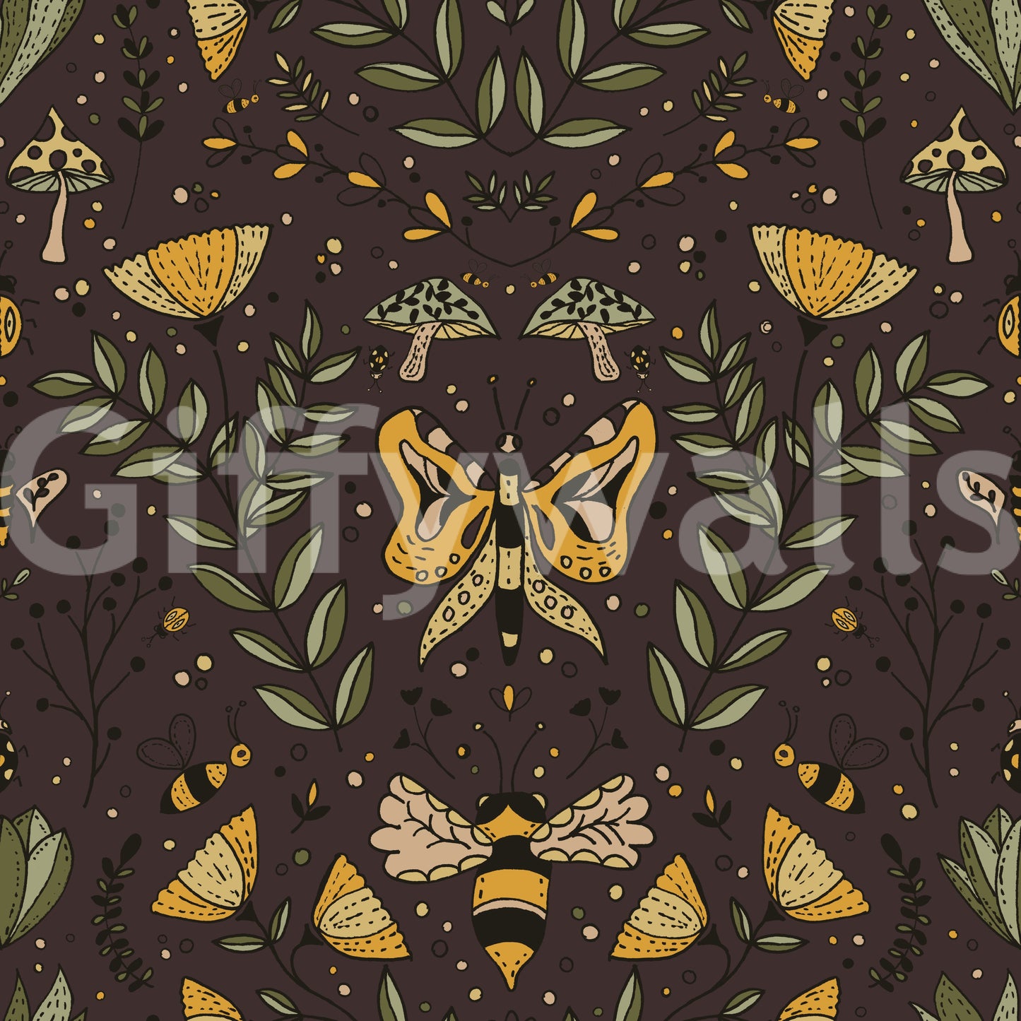 Wallpaper with a fun and cheerful design.

