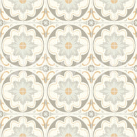 Aged Cement Tile mural in a laundry room.

