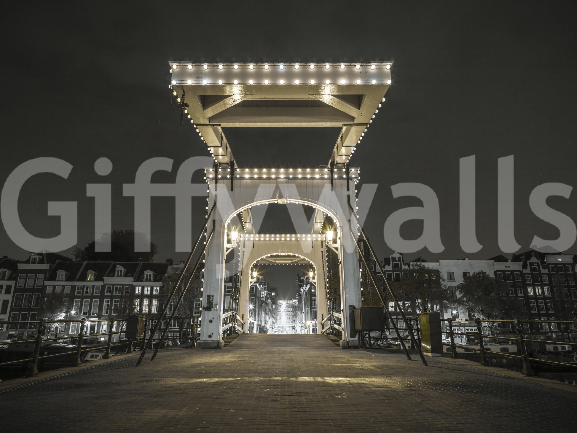 The Drawbridge mural gives the space a timeless and enchanting feel.

