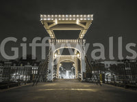 The Drawbridge mural gives the space a timeless and enchanting feel.

