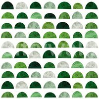 The Green Geometrics mural makes a sophisticated and subtle statement.

