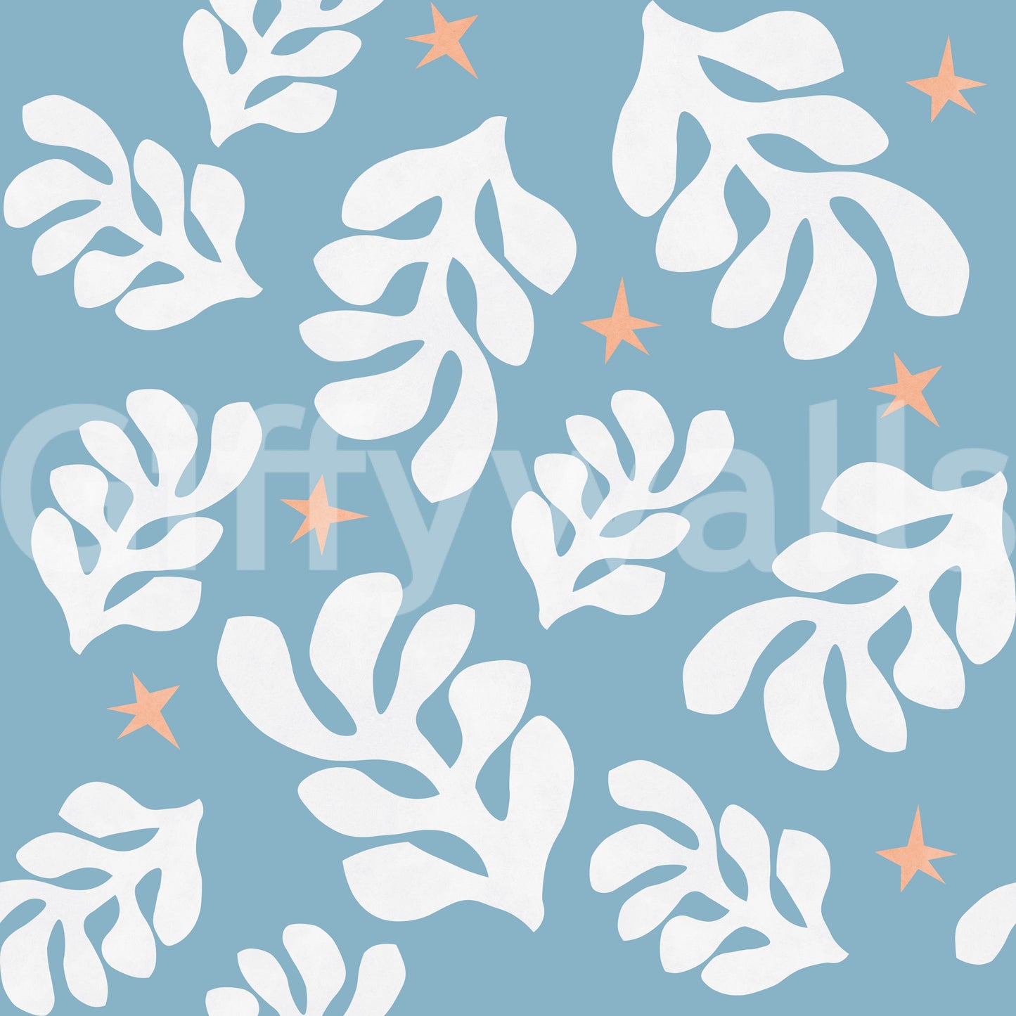 The mural acts as a beautiful and calming focal point.

