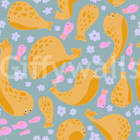 The design is non-realistic and interpretive.

