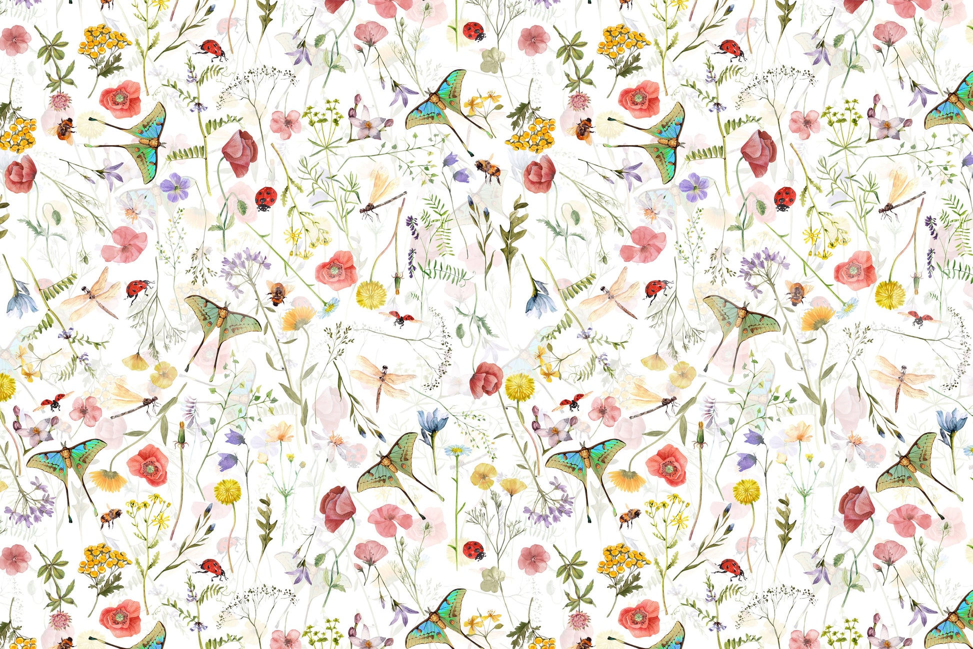 The wallpaper has a smooth, non-reflective matte finish.

