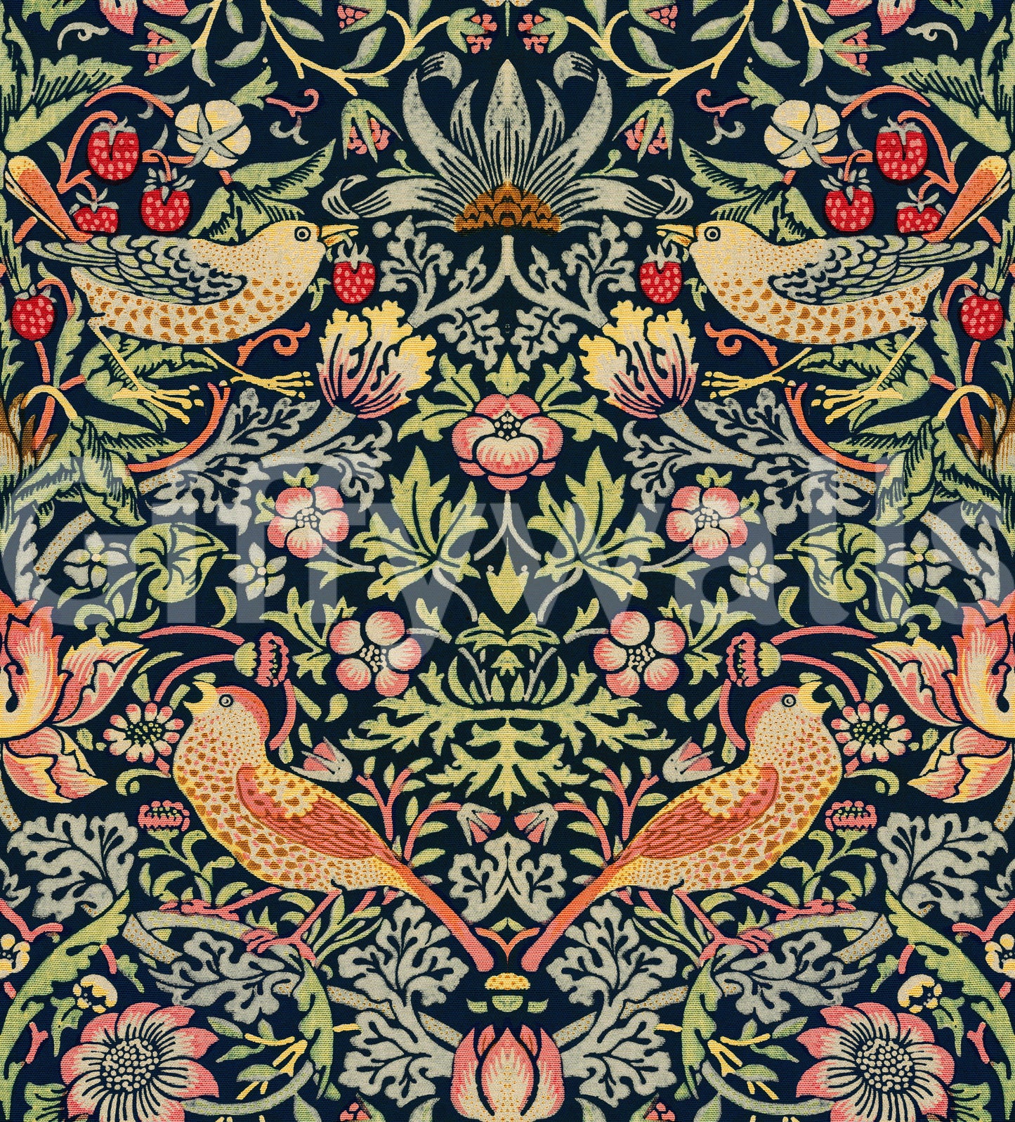 The wallpaper has a smooth, non-reflective matte finish.

