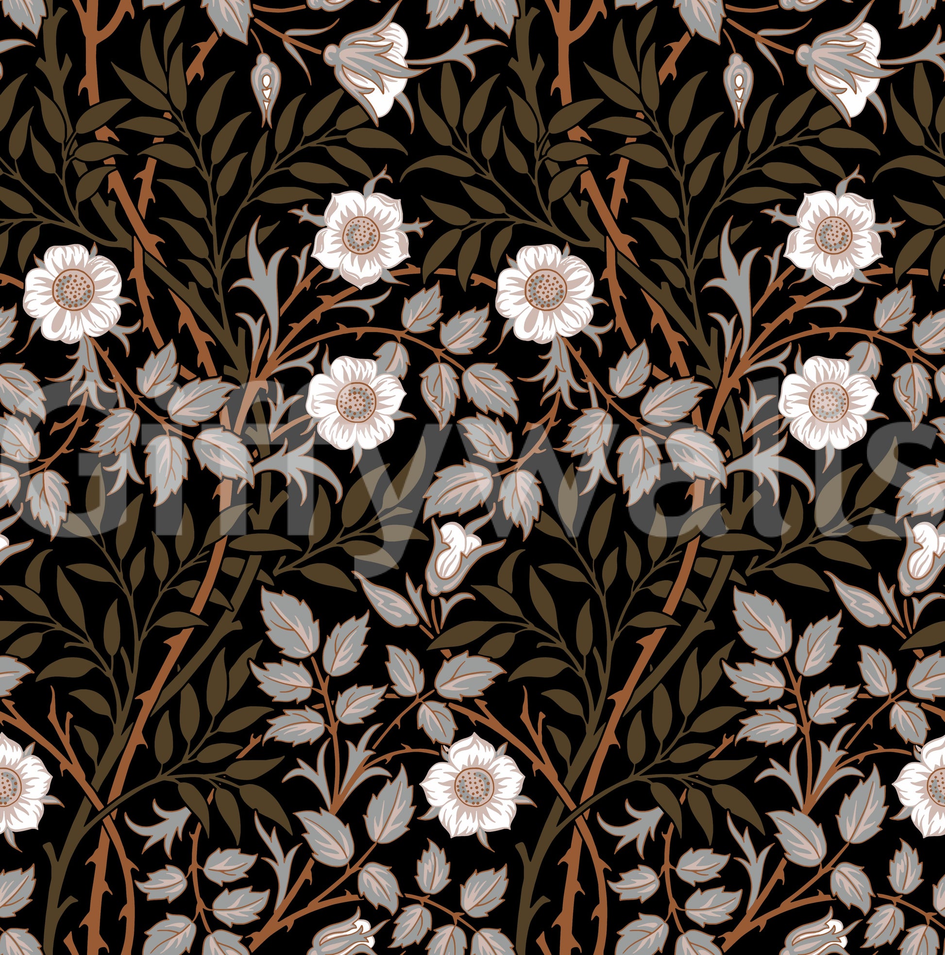 The wallpaper has a smooth, non-reflective matte finish.

