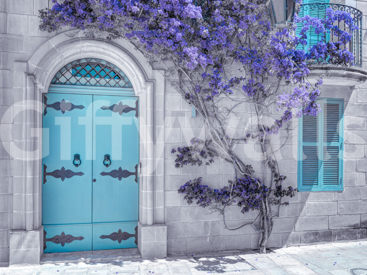 The wallpaper features a subtle, calming pattern.

