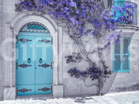 The wallpaper features a subtle, calming pattern.

