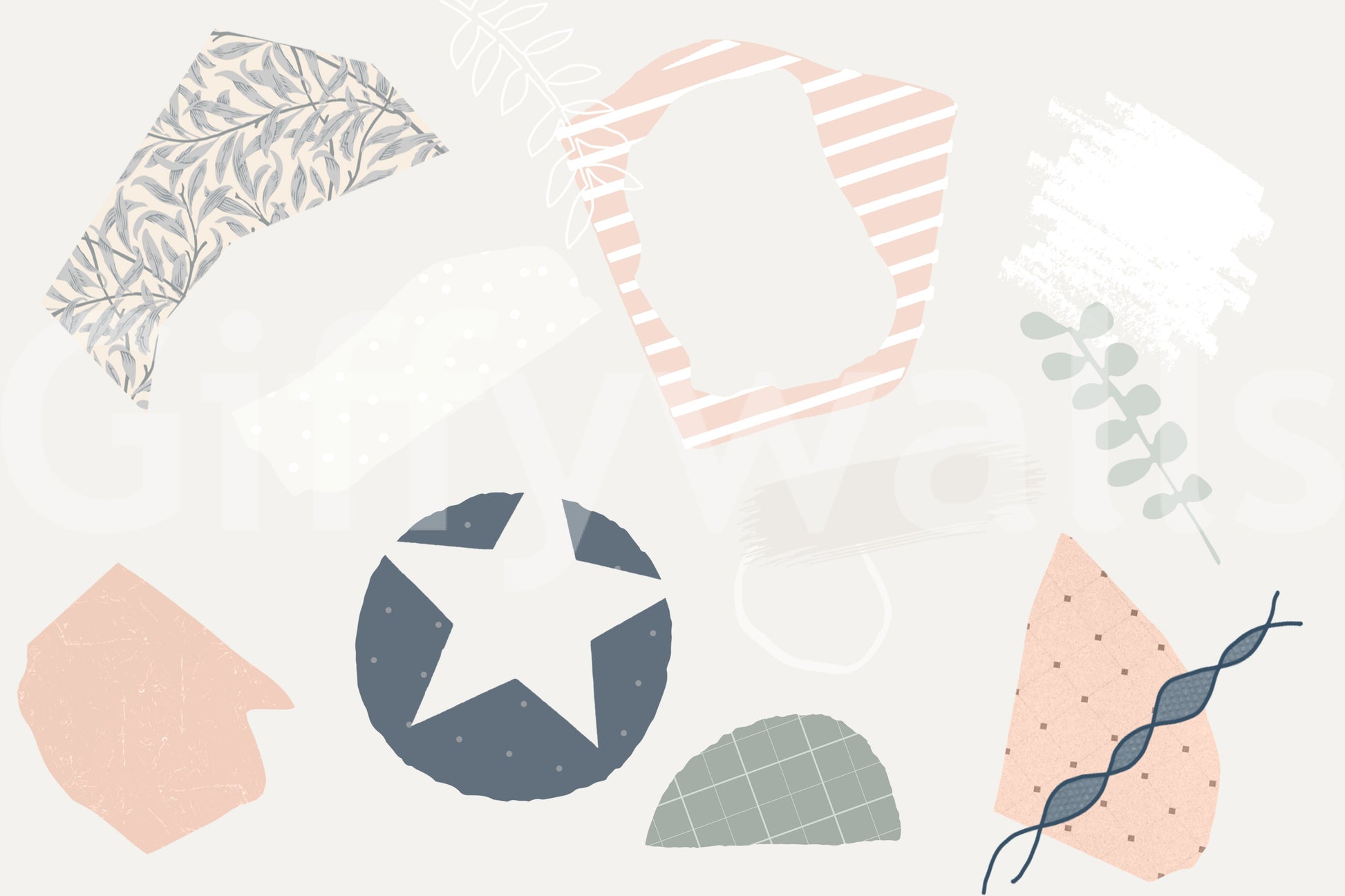 The style is a mixed-media or digital collage.

