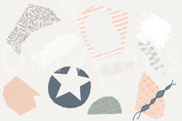 The style is a mixed-media or digital collage.

