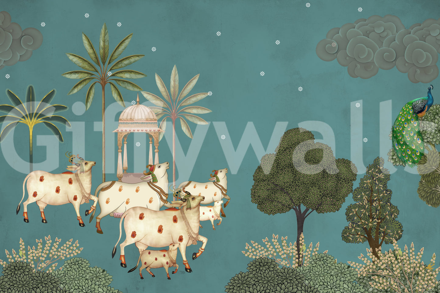 Neel Pichwai Wall Mural modern art