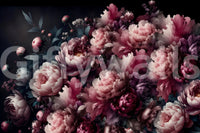 Vintage peonies, peaceful and calm

