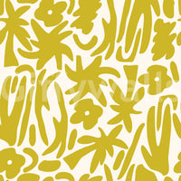 A seamless pattern of bright yellow on a wall


