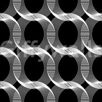 A seamless pattern of connected circles on a wall

