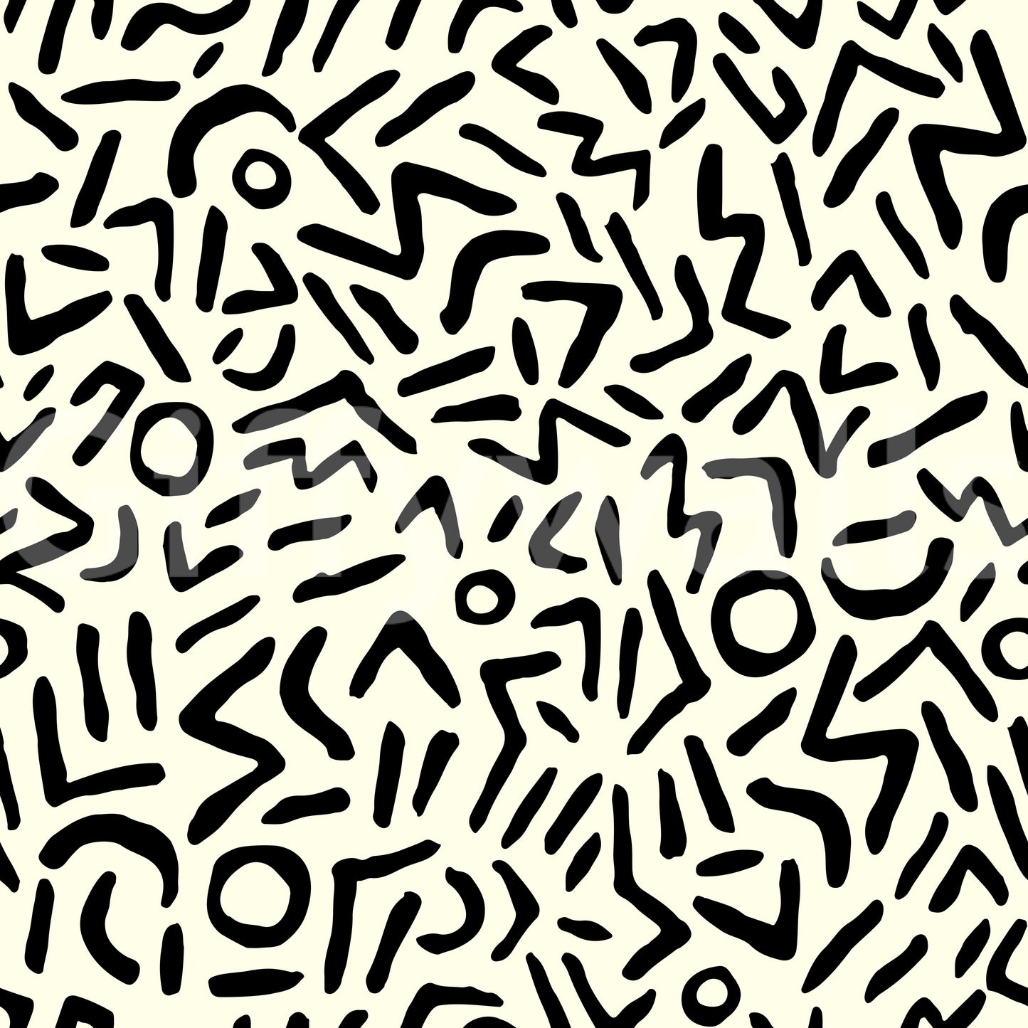 A seamless pattern of abstract shapes on a wall

