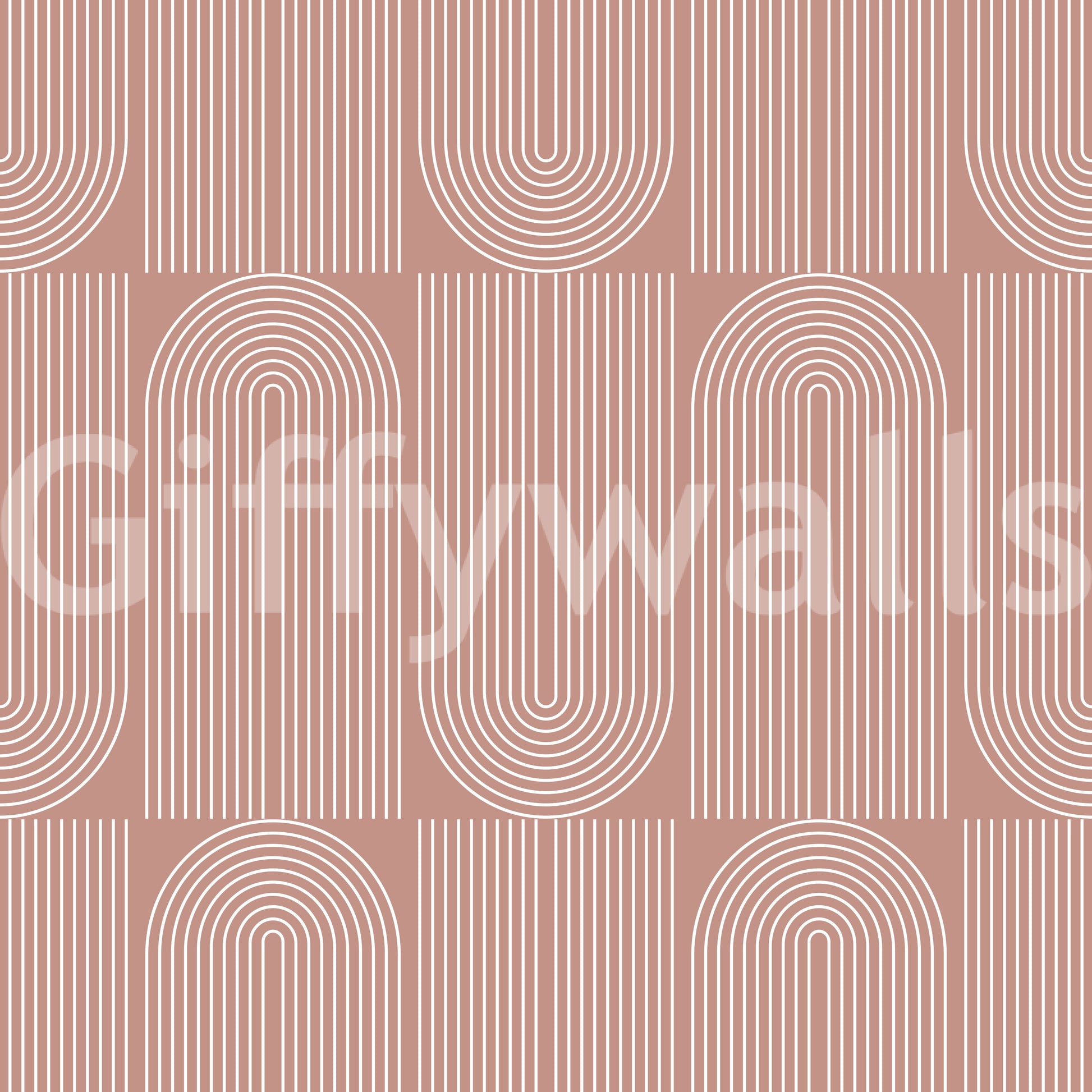 A seamless pattern of flowing lines on a wall


