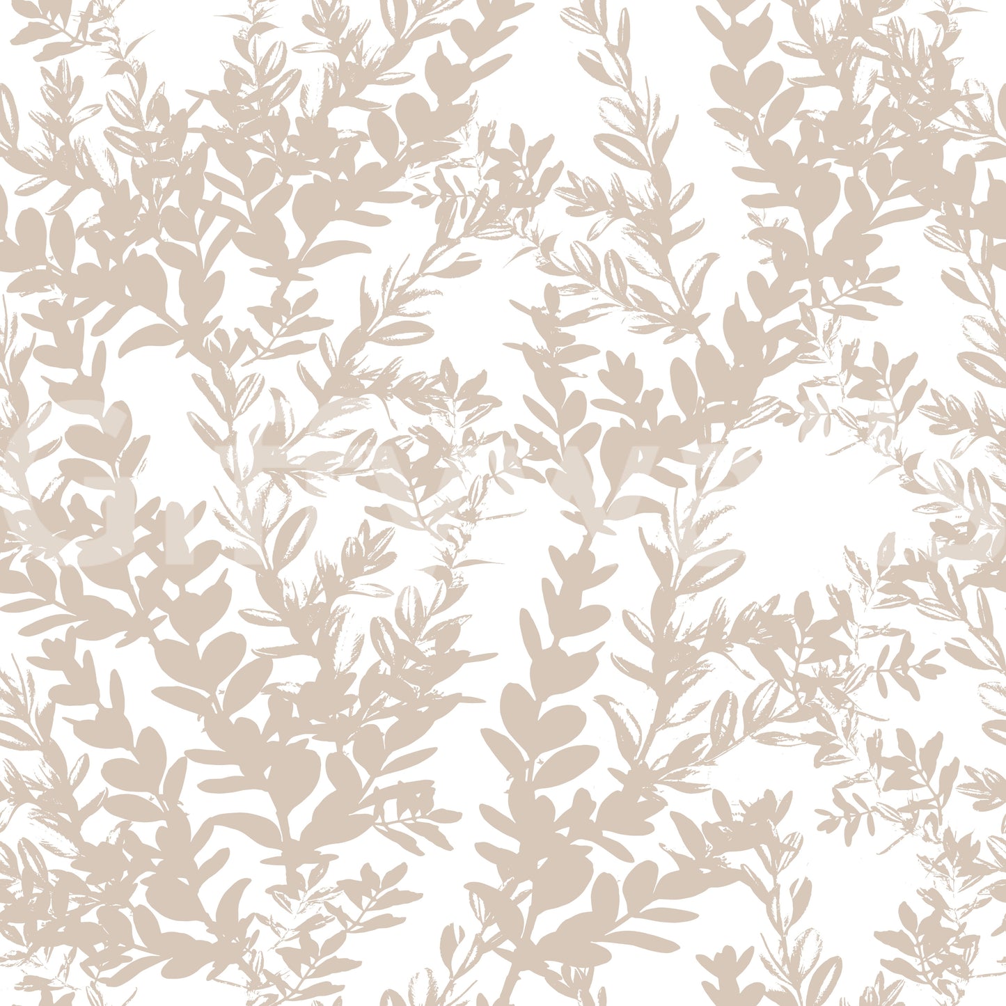 Custom peel and stick beige twigs wallpaper