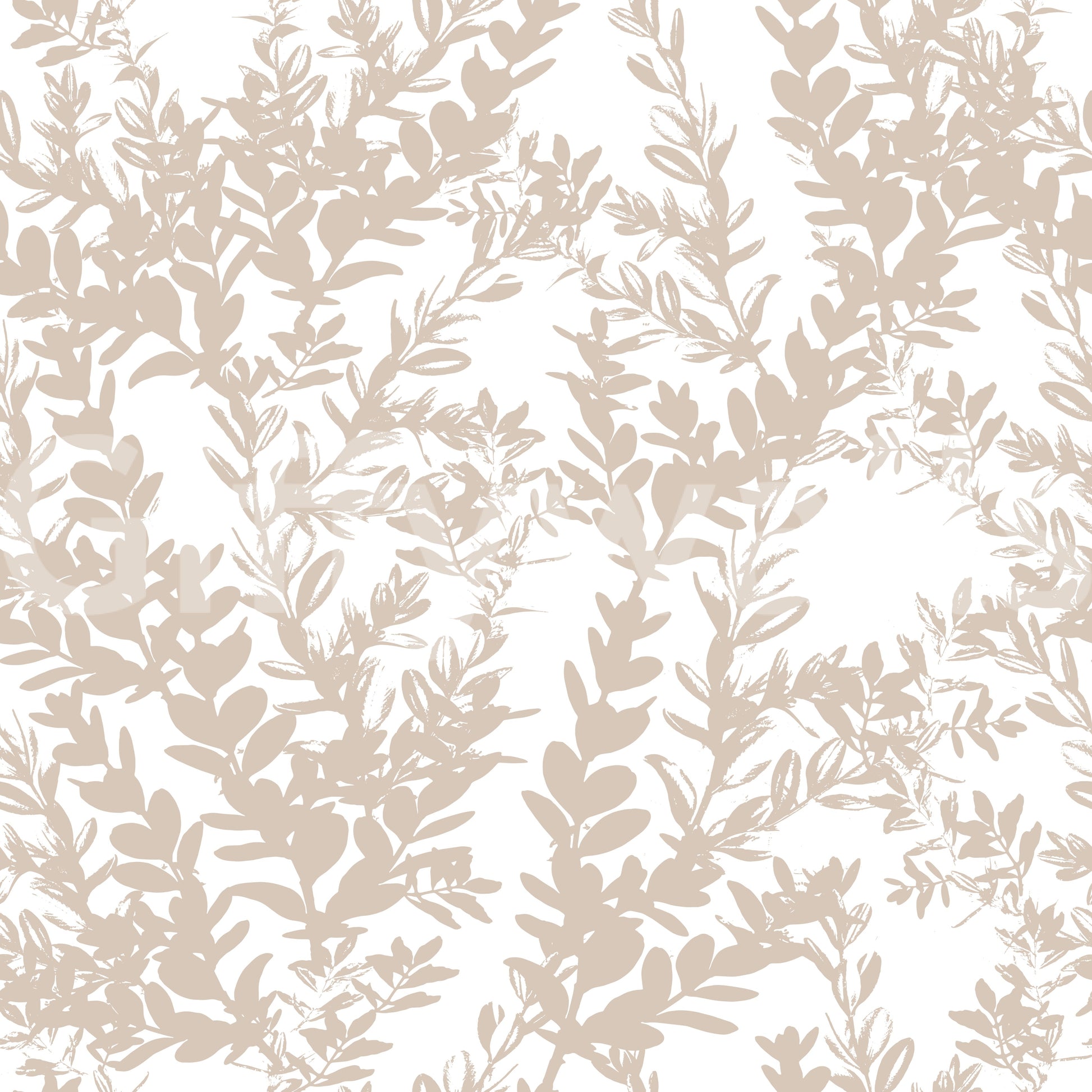 Custom peel and stick beige twigs wallpaper