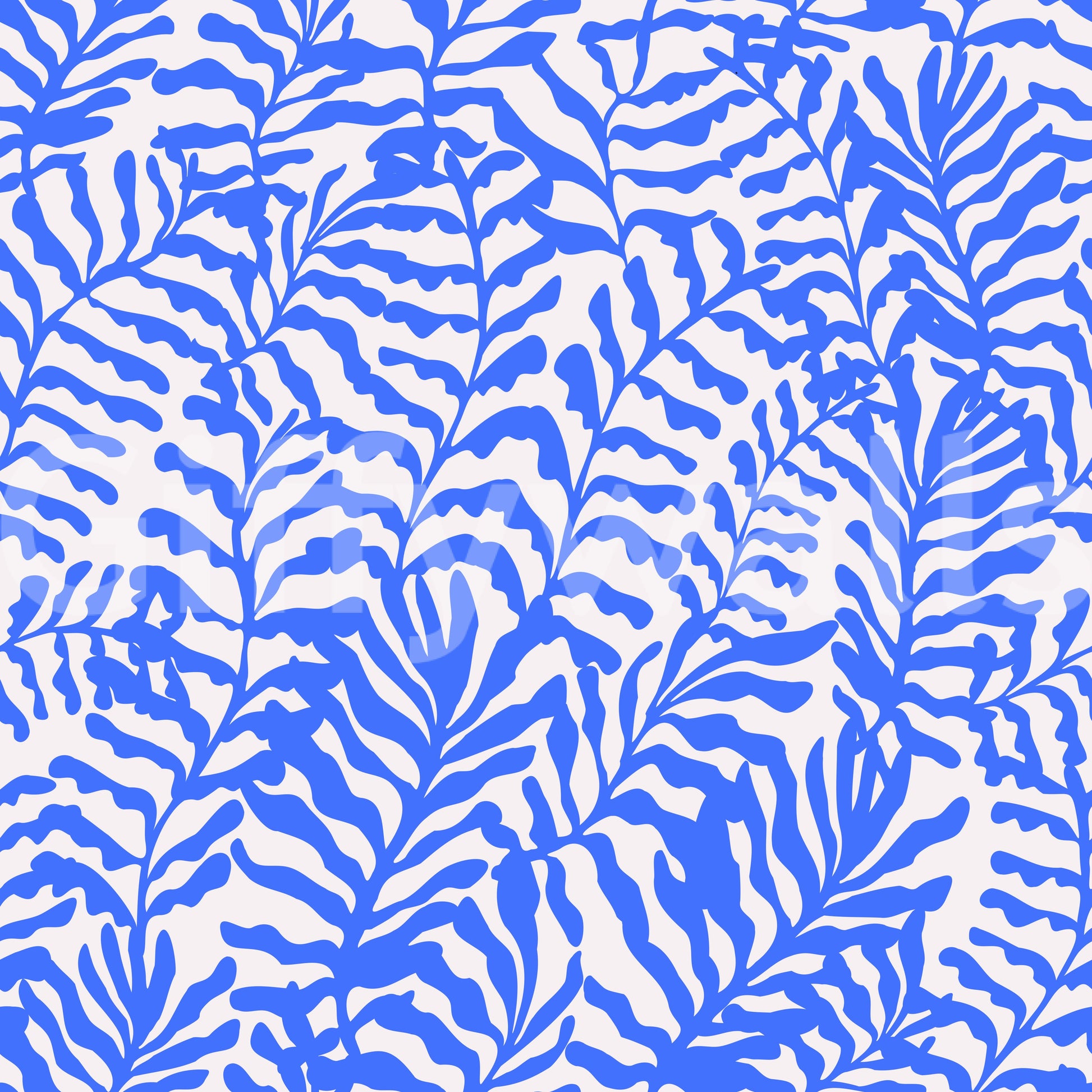 A seamless pattern of leaves on a wall

