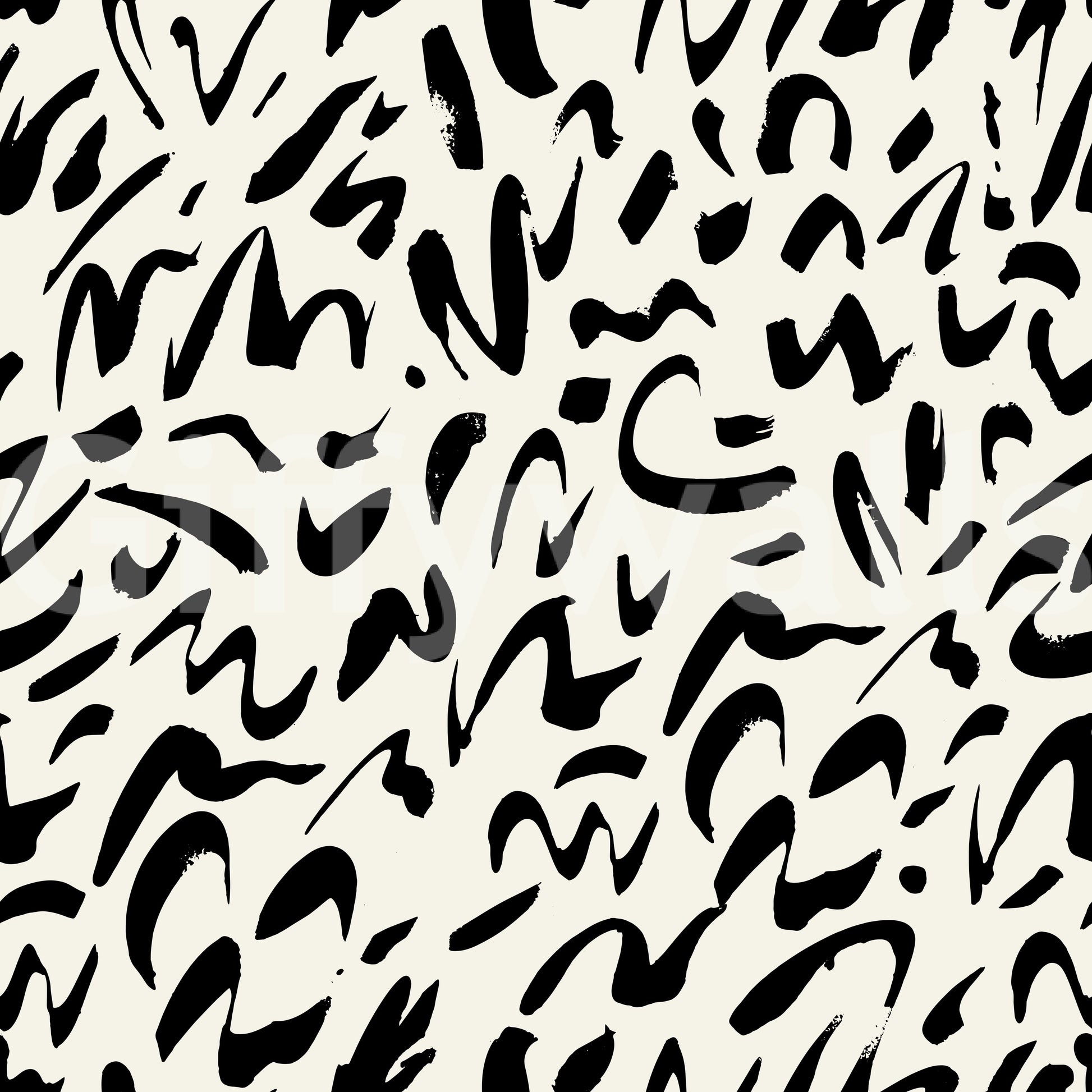 A seamless pattern of doodles on a wall

