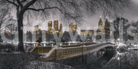 NYC Winter Lights holiday mural wallpaper

