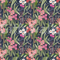 A detail of the brushstrokes and tones in the design.