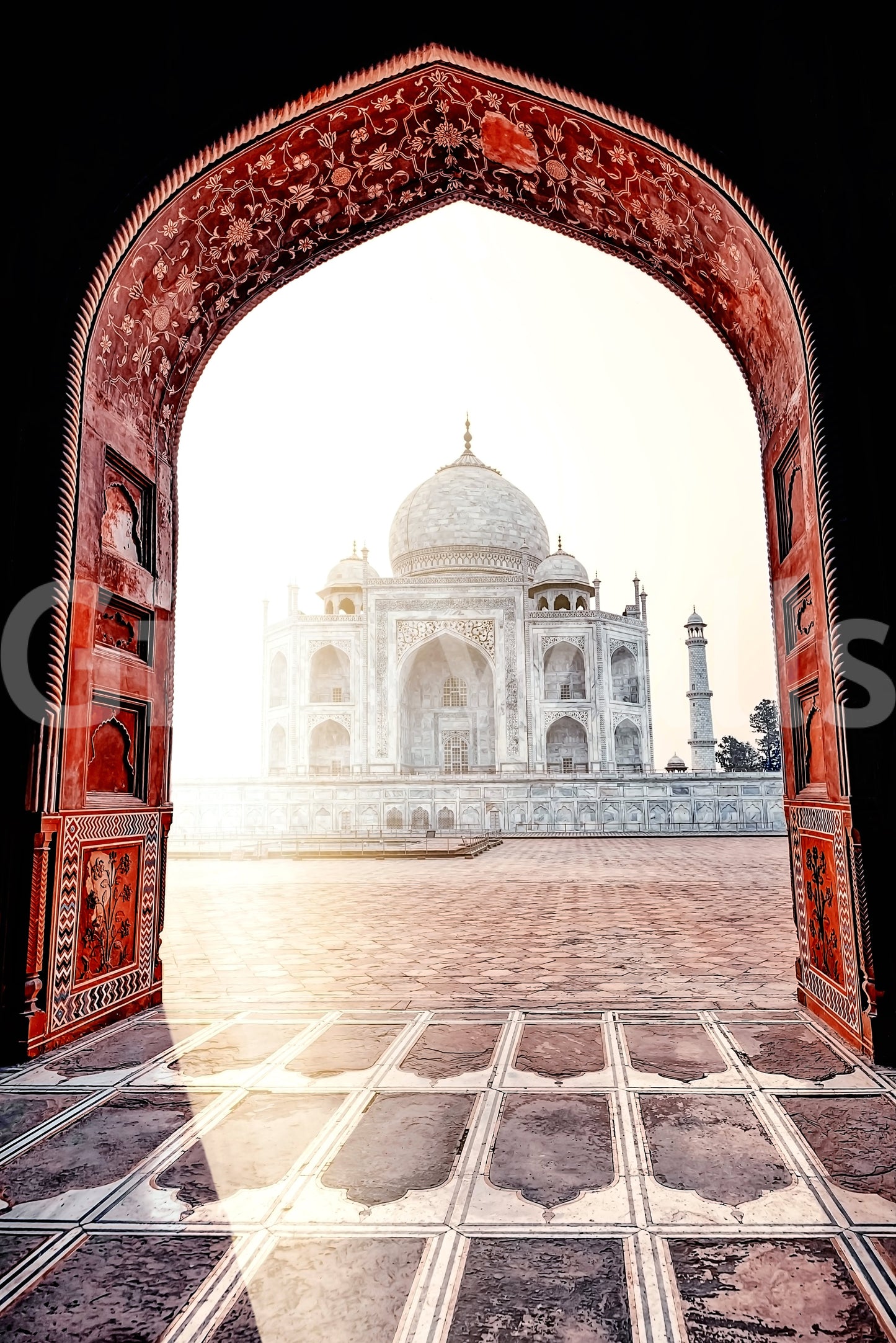 An artistic cultural theme mural for home decor.

