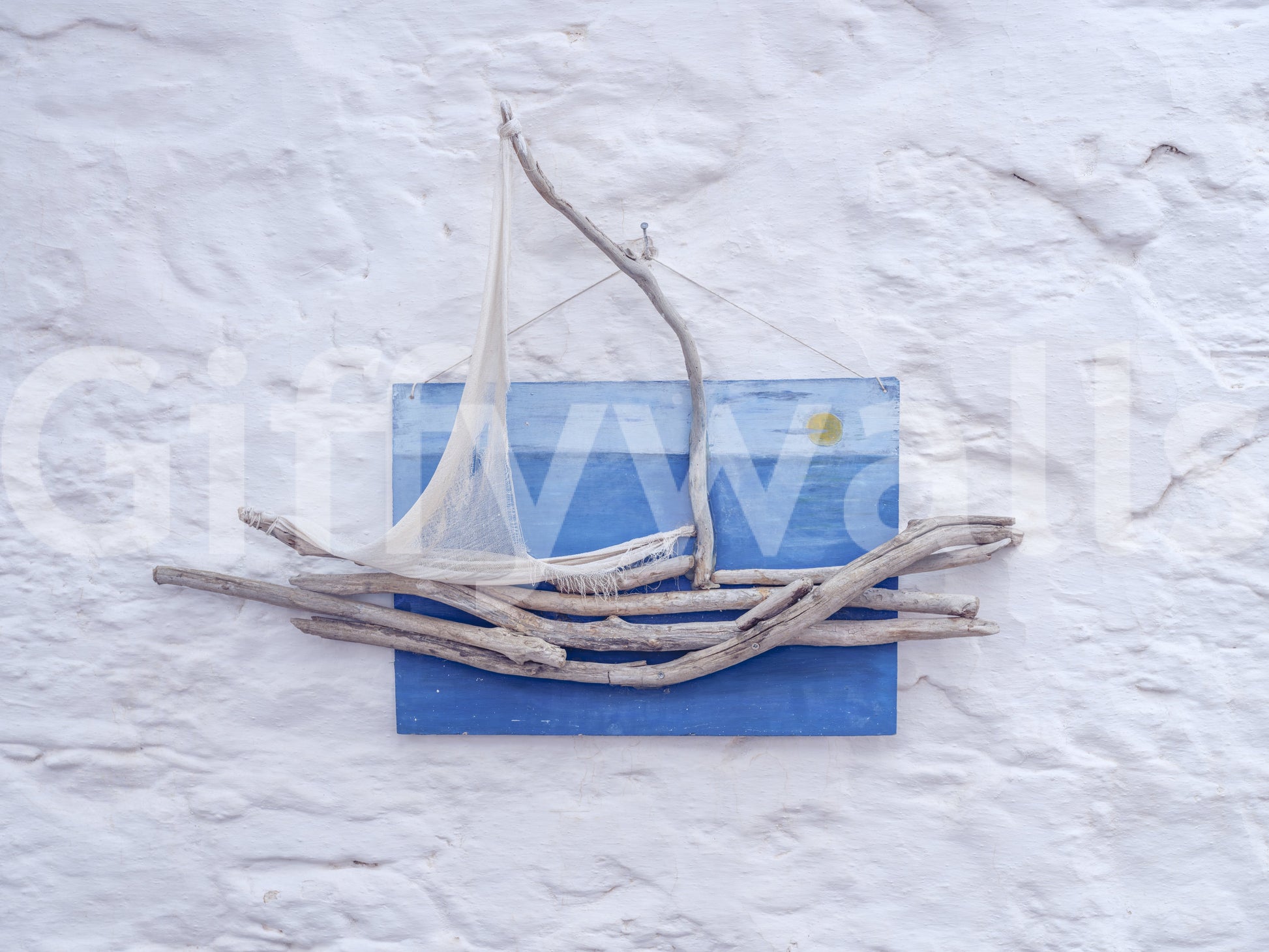 A high-quality rustic boat wall mural for walls.

