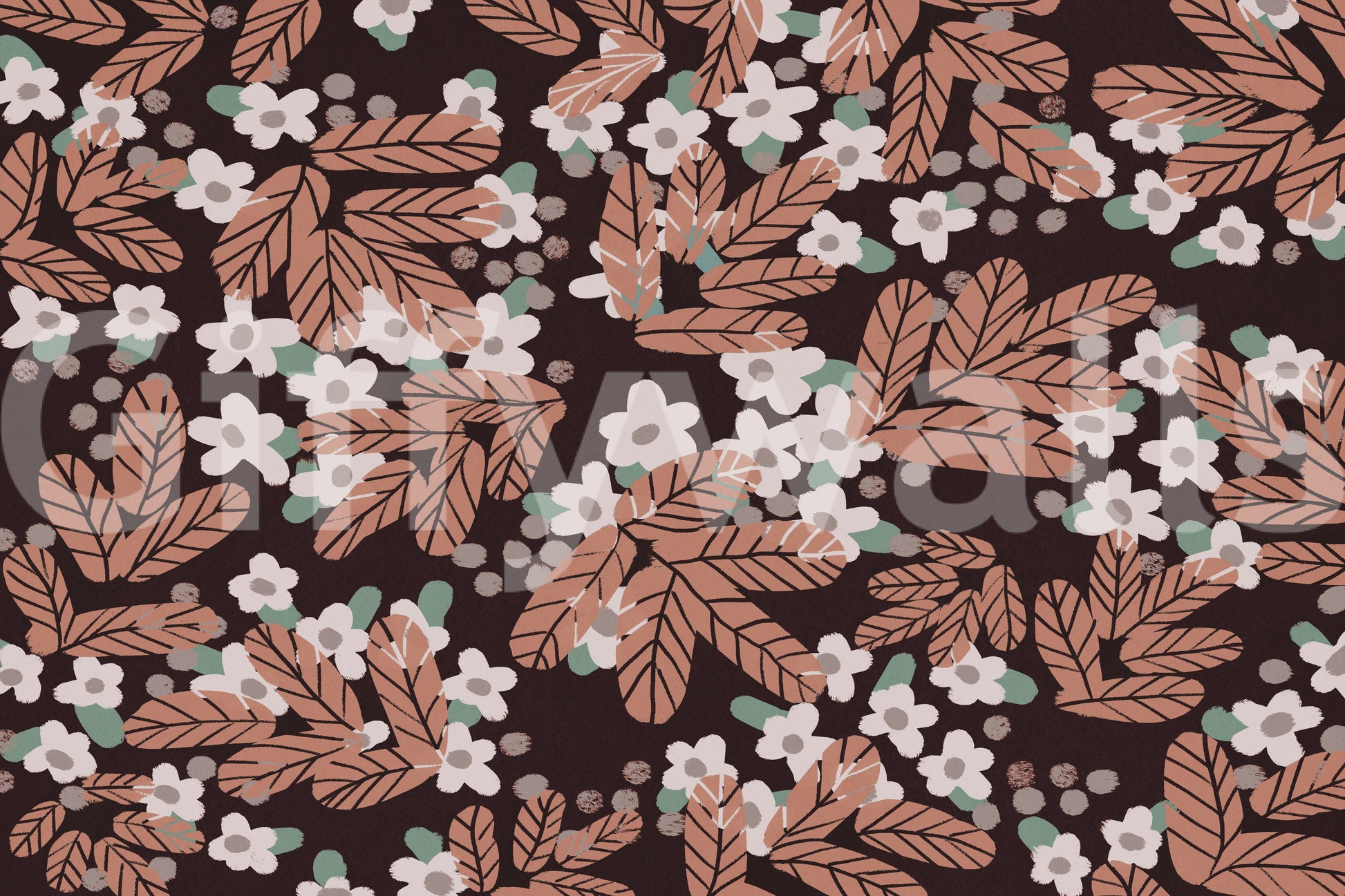 A high-quality serene flower wall mural for walls.

