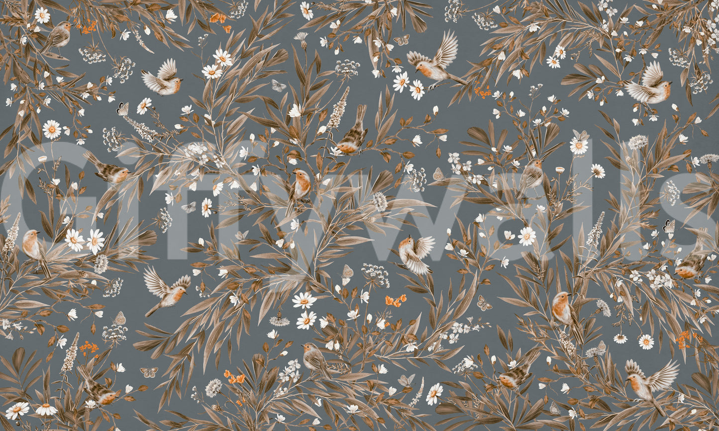 Birds & Blooms Harmony Wall Mural